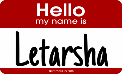 Hello my name is Letarsha png download