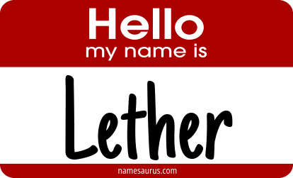 Hello my name is Lether png download