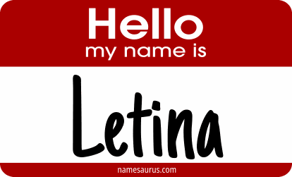 Hello my name is Letina png download