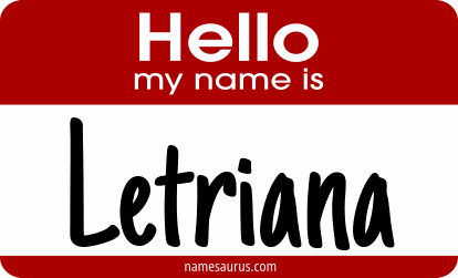 Hello my name is Letriana png download