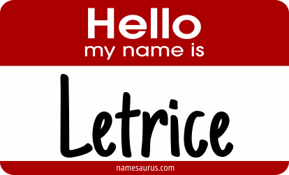 Hello my name is Letrice png download