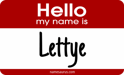 Hello my name is Lettye png download