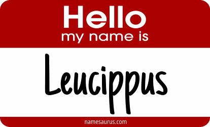 Hello my name is Leucippus png download