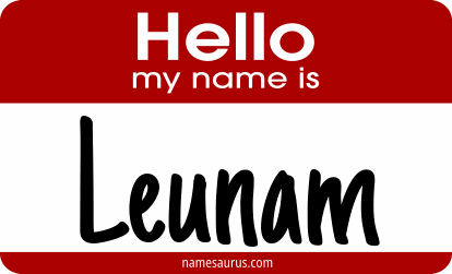 Hello my name is Leunam png download