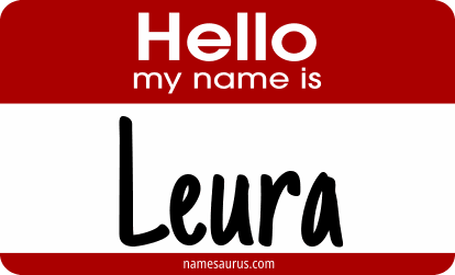 Hello my name is Leura png download