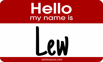 Hello my name is Lew png download