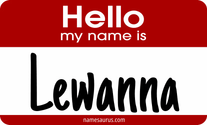 Hello my name is Lewanna png download