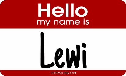 Hello my name is Lewi png download