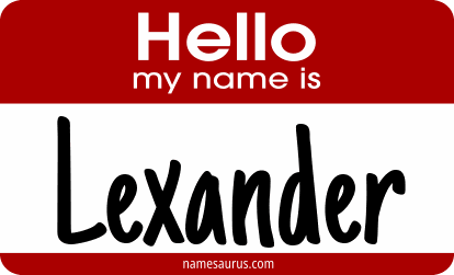 Hello my name is Lexander png download