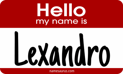 Hello my name is Lexandro png download