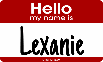 Hello my name is Lexanie png download