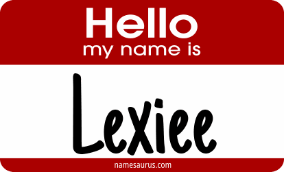 Hello my name is Lexiee png download