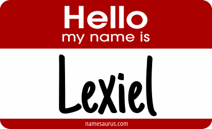 Hello my name is Lexiel png download
