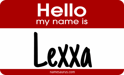 Hello my name is Lexxa png download