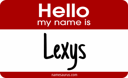 Hello my name is Lexys png download