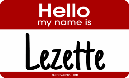 Hello my name is Lezette png download