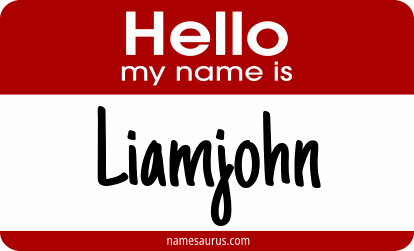 Hello my name is Liamjohn png download