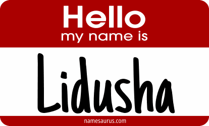 Hello my name is Lidusha png download