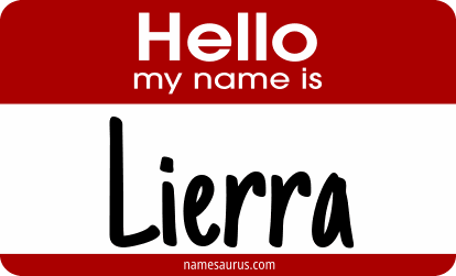 Hello my name is Lierra png download