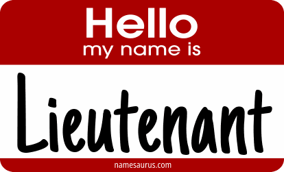 Hello my name is Lieutenant png download