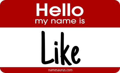 Hello my name is Like png download