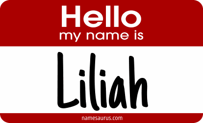 Hello my name is Liliah png download