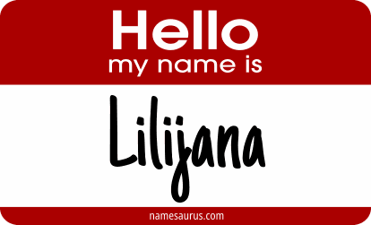 Hello my name is Lilijana png download