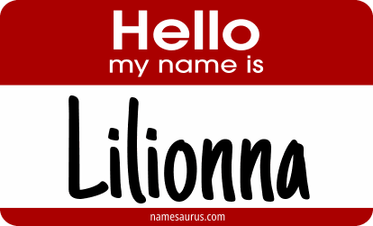 Hello my name is Lilionna png download