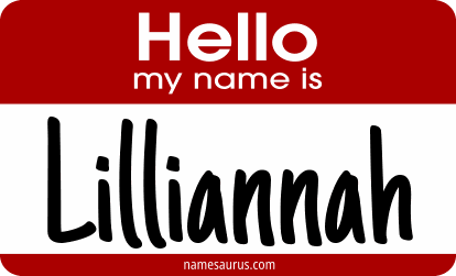 Hello my name is Lilliannah png download