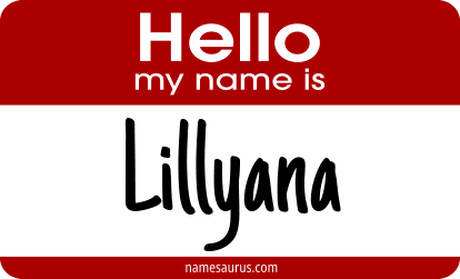 Hello my name is Lillyana png download