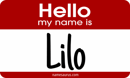 Hello my name is Lilo png download
