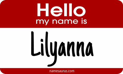 Hello my name is Lilyanna png download