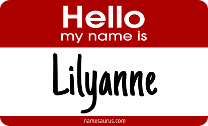 Hello my name is Lilyanne png download