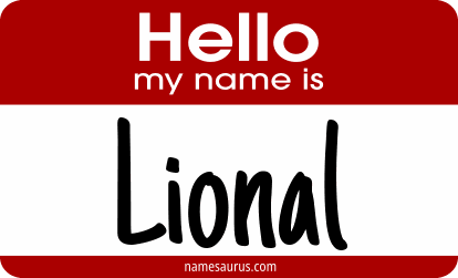 Hello my name is Lional png download
