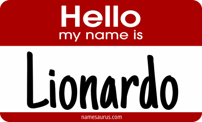 Hello my name is Lionardo png download