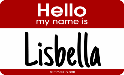 Hello my name is Lisbella png download