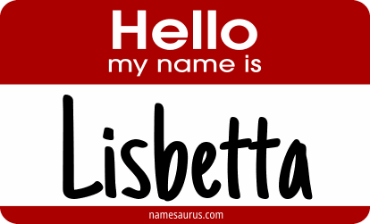 Hello my name is Lisbetta png download