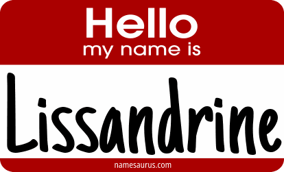 Hello my name is Lissandrine png download