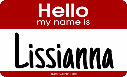 Hello my name is Lissianna png download