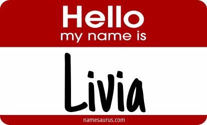 Hello my name is Livia png download