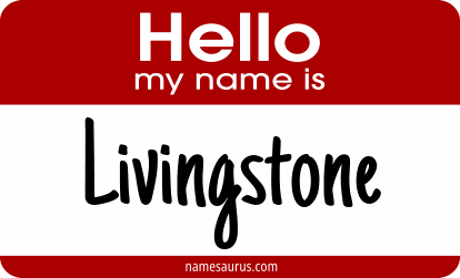 Hello my name is Livingstone png download