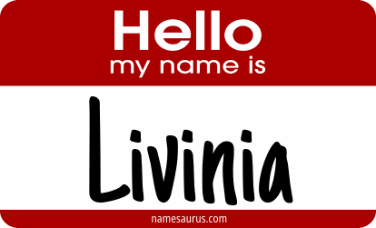 Hello my name is Livinia png download