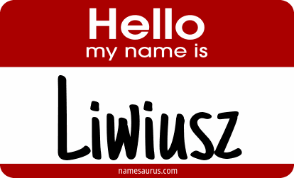 Hello my name is Liwiusz png download