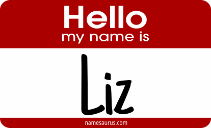 Hello my name is Liz png download