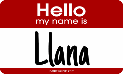 Hello my name is Llana png download