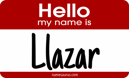 Hello my name is Llazar png download
