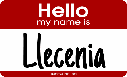 Hello my name is Llecenia png download