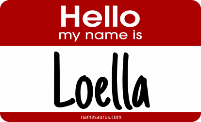 Hello my name is Loella png download