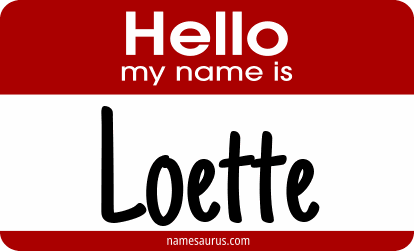 Hello my name is Loette png download