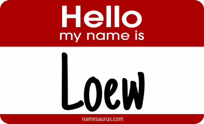 Hello my name is Loew png download